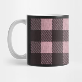 Pink and Black Buffalo Check Mug